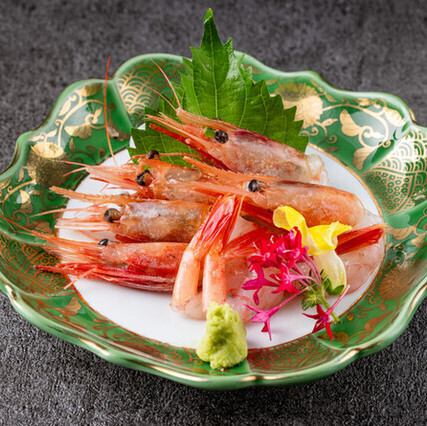 Sweet shrimp sashimi