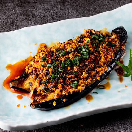 Deep-fried eggplant with mapo sauce