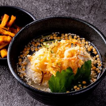 Ago dashi kakiage tempura chazuke