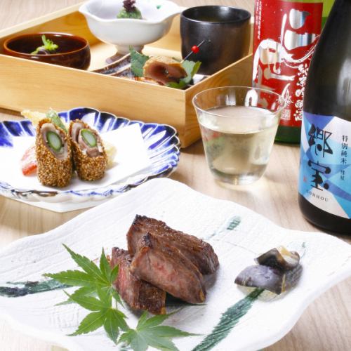 [Yuri] Nine-course meal including drinks, guaranteed price 13,000 yen
