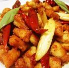 鶏肉の山椒風味辛子炒め