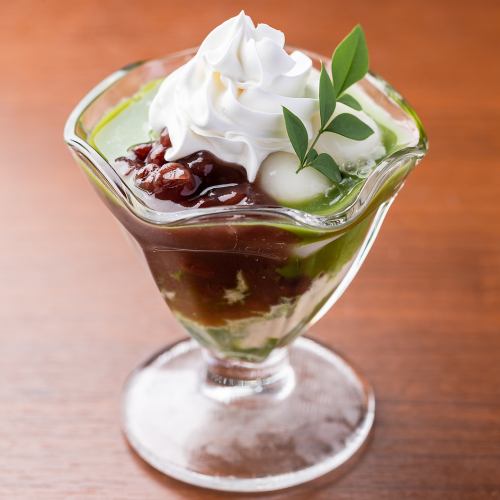 お抹茶アイスぜんざい