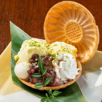 お抹茶アイスぜんざい