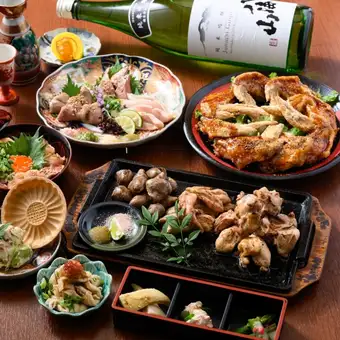 名古屋コーチンの鉄板焼コース＜150分飲み放題＞10品7000円⇒6000円