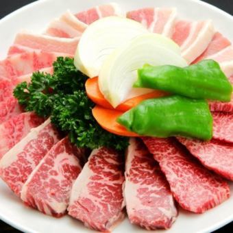 【迎送會/單獨暢飲】全日本牛肉 ■休閒套餐■13道菜品 ⇒ 3,608日圓（含稅）