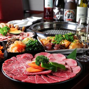 [Includes all-you-can-drink] Wagyu beef and seafood ■ Beef course + ■ 12 dishes ⇒ 6,600 yen (tax included)