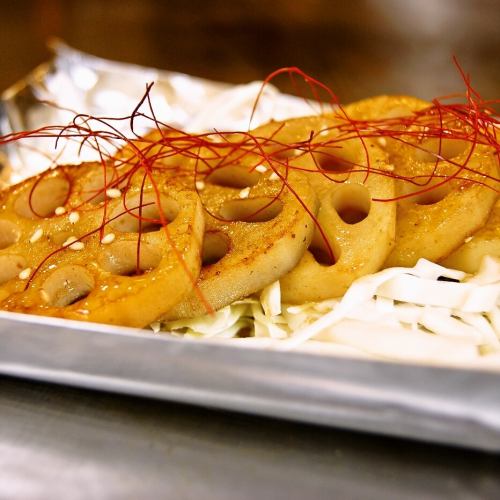 レンコンのバター醤油焼き