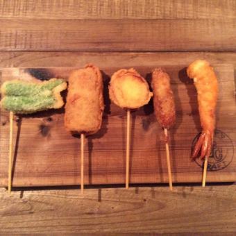 串カツ盛り合わせ5本