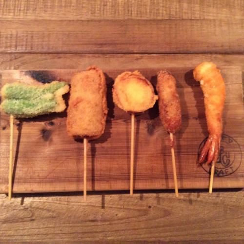 串カツ盛り合わせ5本