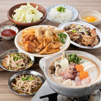 【ゑび寿鶏ちゃんこ鍋コース】120分飲み放題付き・お料理全6品 4000円(税込)
