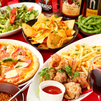 3,200 yen course with 6 dishes including fresh tomato margherita + 2 hours all-you-can-drink