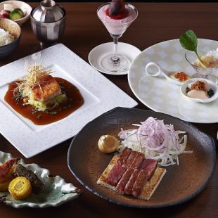 【桂コース】秋川牛サーロインや真鯛のポワレなど全8品