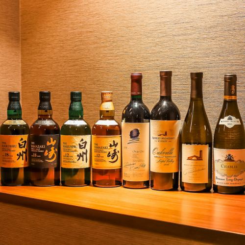 豊富な洋酒をご用意