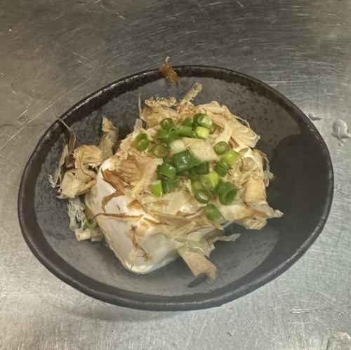 A bite-sized chilled tofu