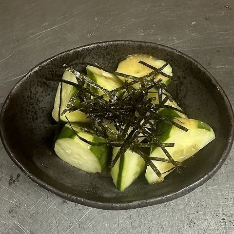 Cucumber with sesame salt dressing