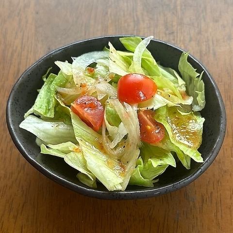 A very small vegetable salad
