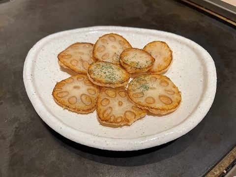 Plump shrimp and lotus root
