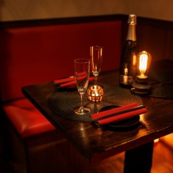 A couple's seat with a great atmosphere♪ It's perfect for an adult date that's different from the usual◎We offer a romantic moment in a sophisticated and stylish space♪Please come and enjoy the ultimate healing space where you can spread your wings! We are waiting for you♪