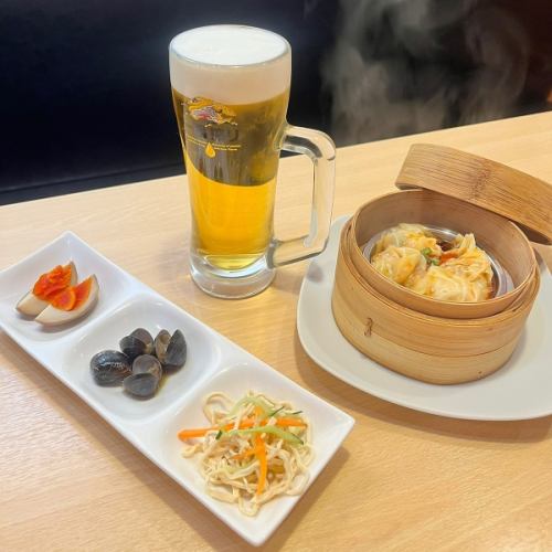 お昼限定!点心ビールセット