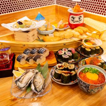 NEW COURSE★【5,000 yen course】15 dishes including popular skewers & 120 minutes all-you-can-drink for 5,500 yen ⇒ 5,000 yen tax included