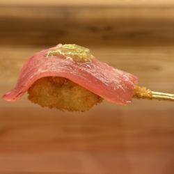 マグロ寿司串揚げ