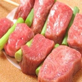 Thick-sliced beef tongue skewer