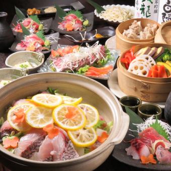 Perfect for various banquets ♪ [Yumuji Luxury Seafood Hot Pot Course] 3500 yen! 3 hours all-you-can-drink for +p 1800 yen