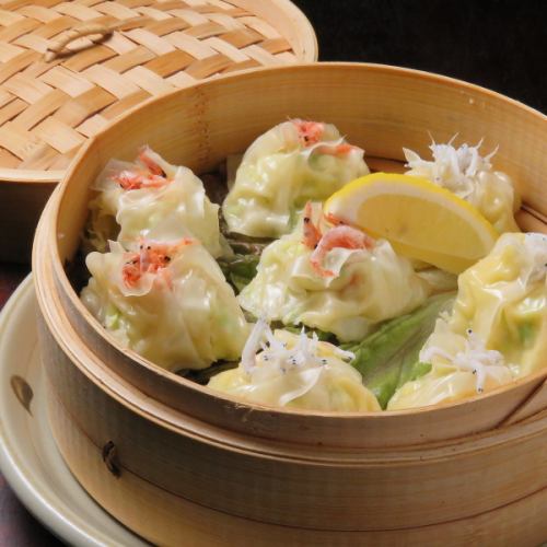 Freshly steamed, piping hot and fluffy!Kamaage Shirasu Shumai~ Enjoy with special vinegar soy sauce♪~