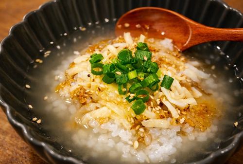 おかかとチーズのだし茶漬け