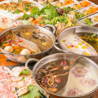 【ディナー限定】薬膳水炊き(タッカンマリ)コース★国産ハーブ鶏使用、特製たれ2種/6300円(税込)