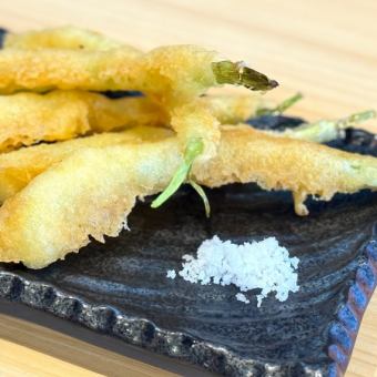 島らっきょの天ぷら