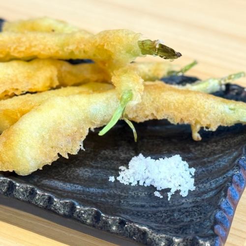 島らっきょの天ぷら
