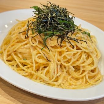 明太クリームパスタ
