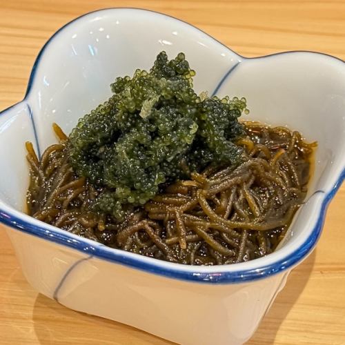 もずくと海ぶどうの酢の物