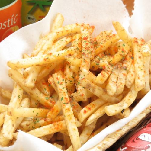 French fries with anchovy sauce