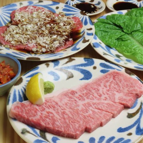 [◆超值享受我们推荐的肉类！◆]最后以牛舌和冷面结束！多种套餐9种以上含税5,170日元起