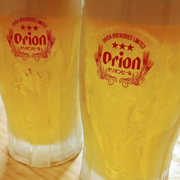 [◆冲绳风味的酒♪◆] 商品阵容主要有Orion啤酒和泡盛酒!如果使用套餐的话，一杯99日元，啤酒275日元