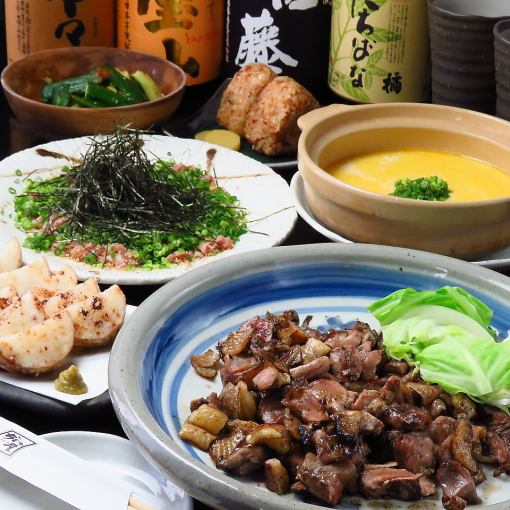 簡單！【4000日元套餐】著名的炭烤大腿等6道菜，附2小時無限暢飲
