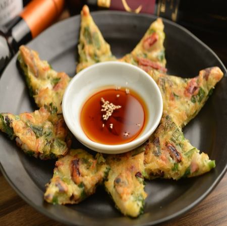 海鮮チヂミ・野菜チヂミ・キムチチーズチヂミ