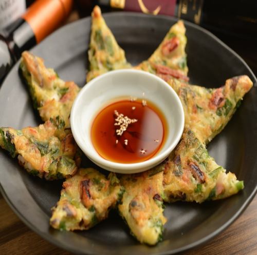海鮮チヂミ・野菜チヂミ・キムチチーズチヂミ