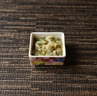 Whelk with wasabi