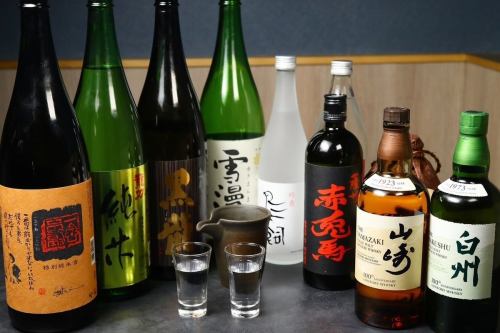 選りすぐりの地酒と焼酎が種類豊富!