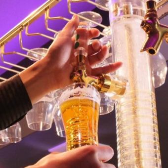 【お得なプラン】2.5時間飲み放題単品コース全70種以上！1800円♪＋400円で生ビール付きに！