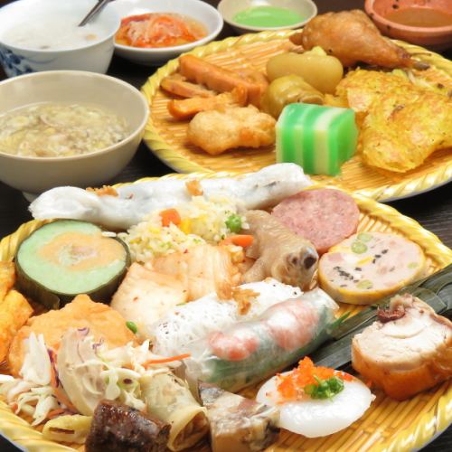 享受約30種菜餚☆受歡迎的河粉，新鮮的春捲，越南自助餐90分鐘2,550日元
