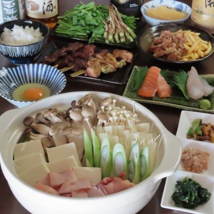 [2.5 hours of all-you-can-drink included] Seasonal chicken hotpot! Standard banquet course 5,000 yen (tax included)