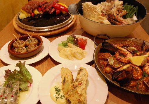 【当天OK·Petit宴会】6道菜美食3000日元(含税·4人〜当然)套餐★2H单独饮用自助餐(+ 1500日元)