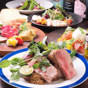 Satisfying course for 5,500 yen (tax included) using seasonal ingredients [9 dishes in total]