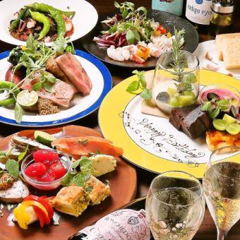 [Welcome champagne included] Birthday/anniversary course, 6 dishes, 6,000 yen (tax included)