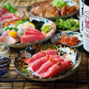 【初夏肉祭】和牛寿司、3种肉拼盘、共8道菜品、2.5小时无限畅饮5,980日元→4,480日元