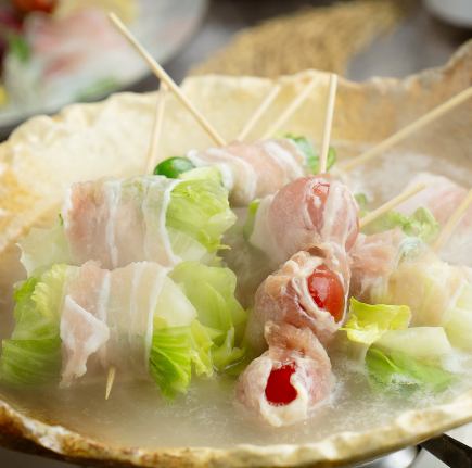 【2時間飲み放題】個室確約「饗宴コース」全8品・4480円【海鮮料理/豚しゃぶしゃぶが食べ放題】